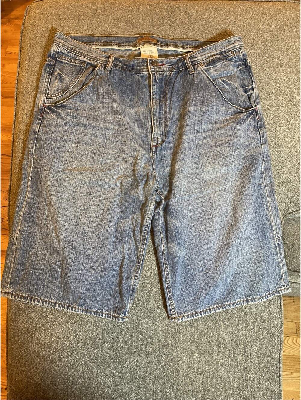 Vintage G-Unit 50 Cent Y2K Denim Baggy Shorts Size W40 In14